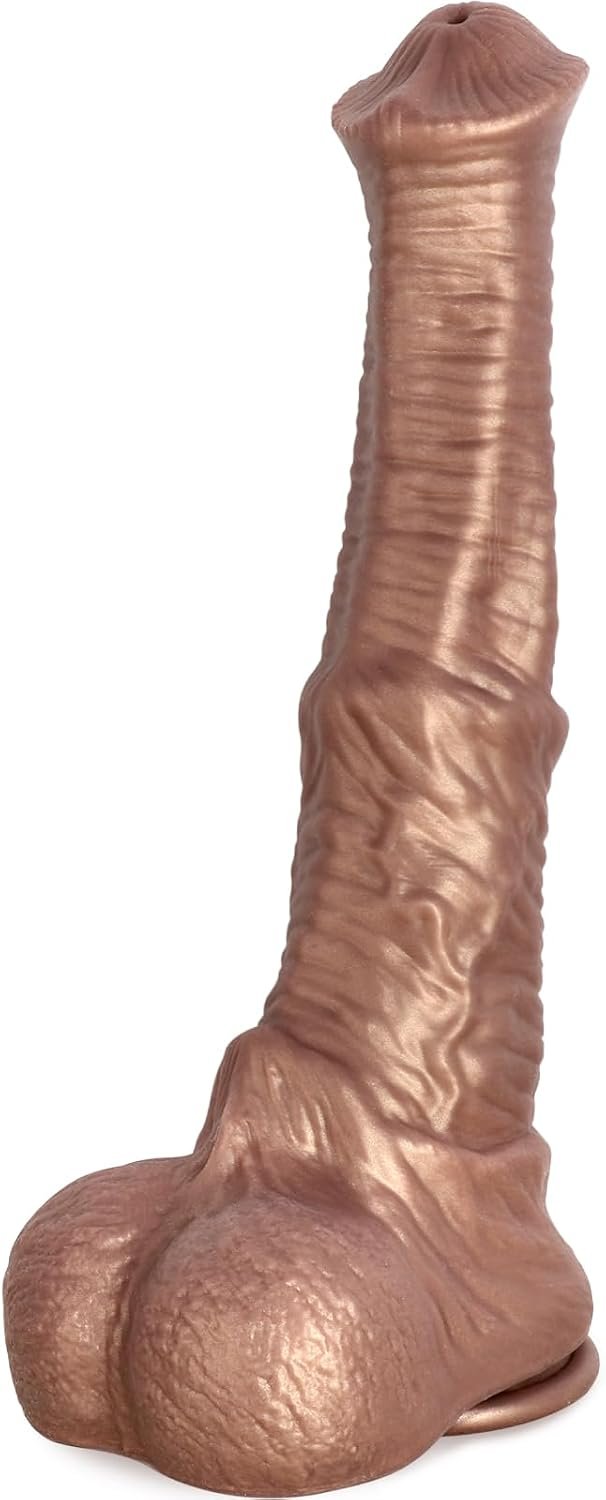 Huge Horse Dildo, 12 Inch Thick Animal Monster Dildo, Big Silicone Realistic Horse Cock Dildos with Strong Suction Cup, Soft Girthy Large Fake Penis for Anal Play, Adult Sex Toys for Men Women Couples