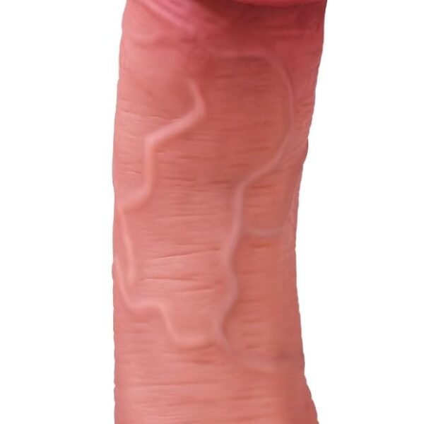 8 7 Inch Thick Realistic Dildo with Suction Cup, Large Glans Penis with Curved Shaft, Soft Skin Texture, G Spot Massage & Hands Free Play, Body Safe Silicone Big Anal Dildo for Women, Men & Couples