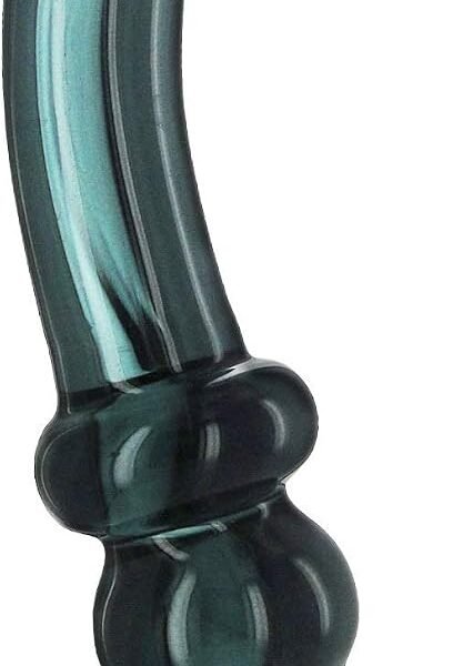 Glass Dildo   Smokey Jade