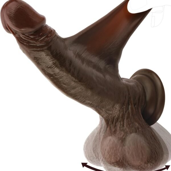 Realistic Huge Dildo with Big Swinging Balls Sex Toys, 9 05“ Long Dildos for Anal G spot Stimulate, Soft Liquid Silicone Didlo with Suction Cup, Real Skin Thick Anal Dildo for Men Women Couples
