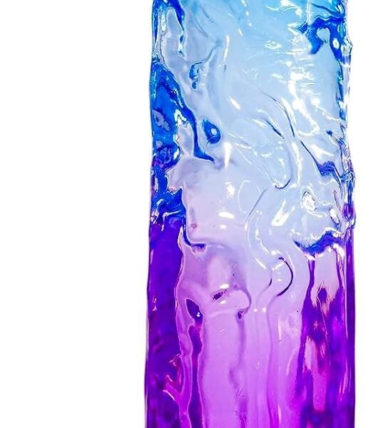 8 Inch Blue Purple Dildo, Soft Dildos Sex Toy with Strong Suction Cup, Adult Toys for Vaginal G Spot and Anal Play, Waterproof Flexible Lifelike Penis for Women Men Beginners Couples